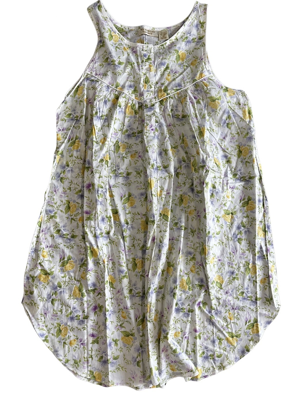 Vintage Victoria’s Secret Floral Cotton Nightgown Cottagecore Prairie Dress M